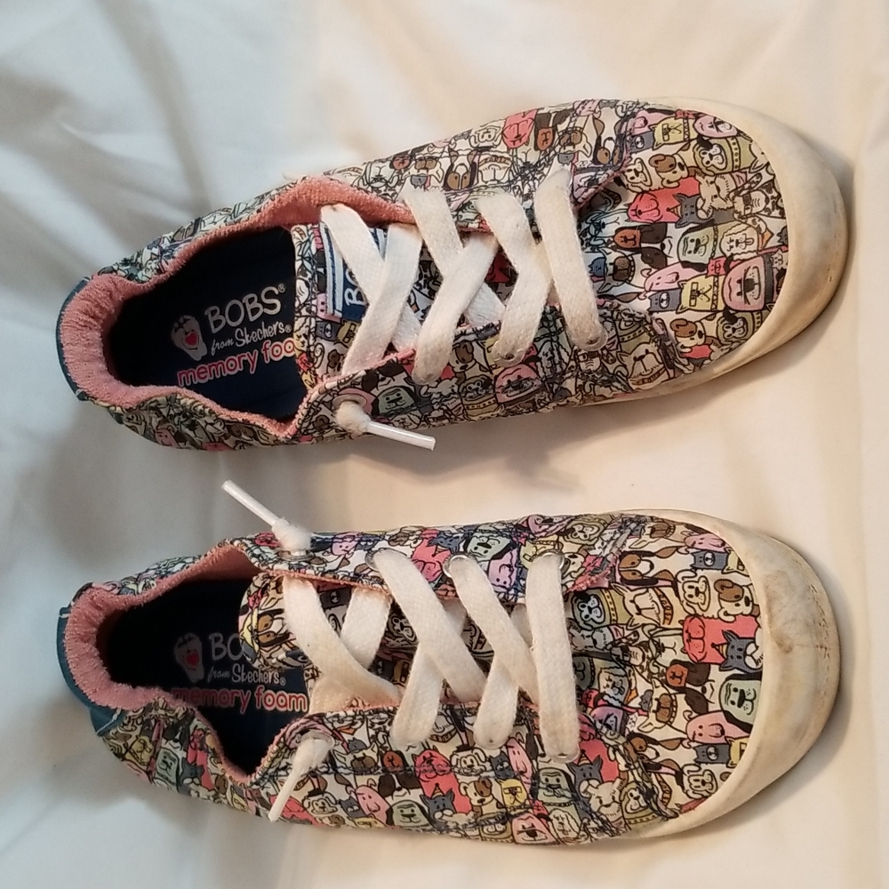 Bobs dog print slip on shoes